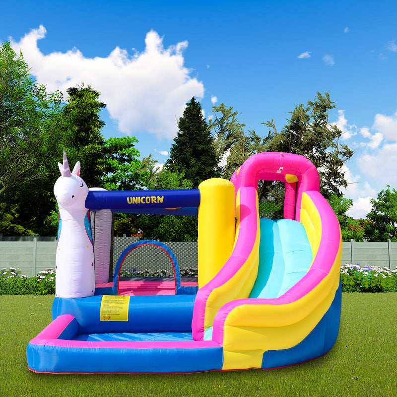 Unicorn Bounce House Water Slide With Blower - Dave's Deal Depot