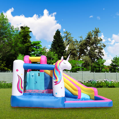 Unicorn Bounce House Water Slide With Blower - Dave's Deal Depot