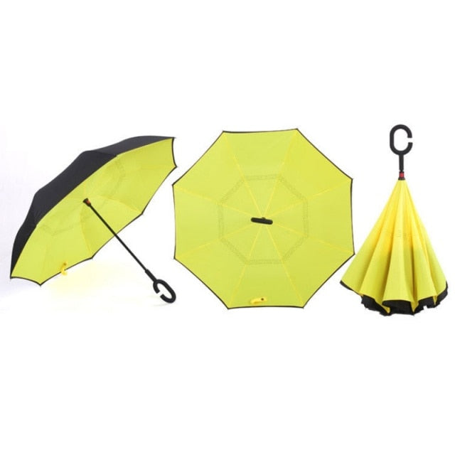 Windproof Double Layered Inverted Umbrella